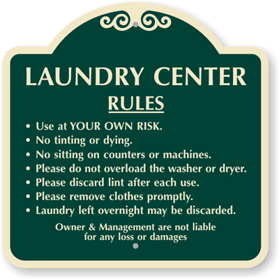 Laundry Signage