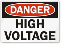 Danger High Voltage Sign