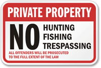 Modern No Trespassing Sign 