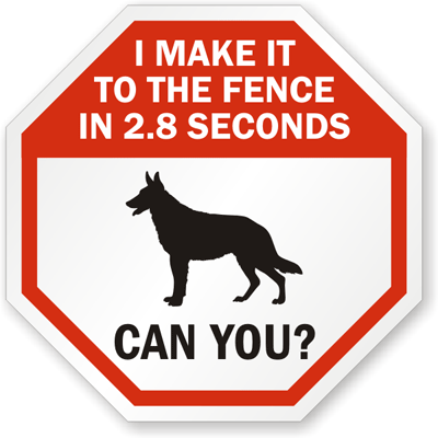 security dog warning signs