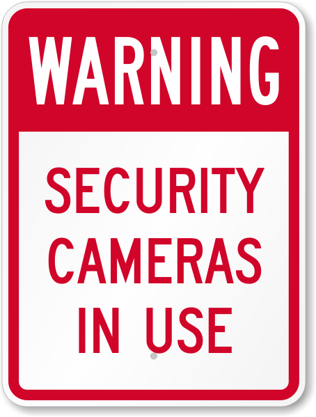 Security Surveillance Alarm, Sign, Signboard, Sign. Sign