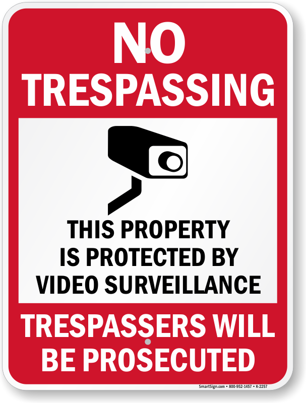 funny no trespassing sign 2 print
