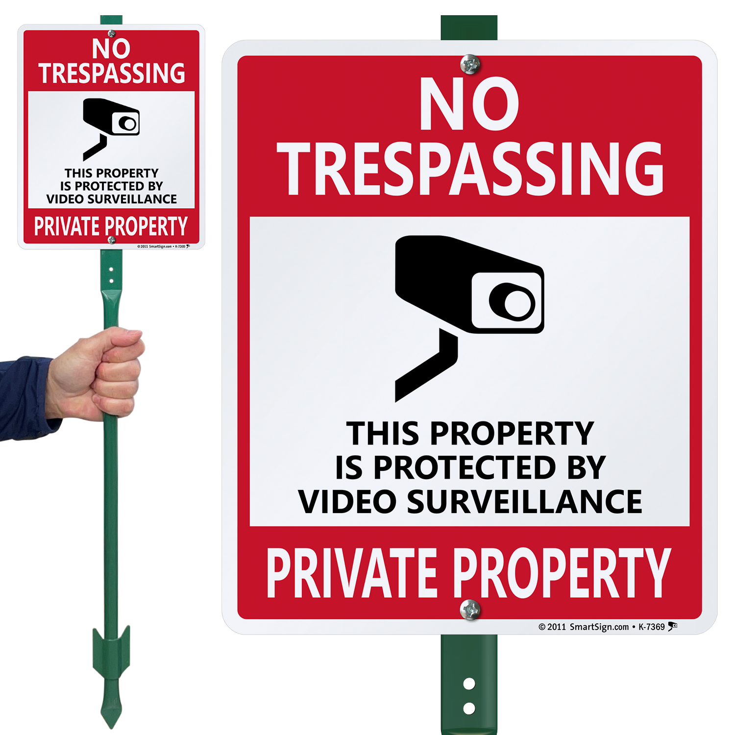 No Trespassing Sign Video Surveillance Signs Ships
