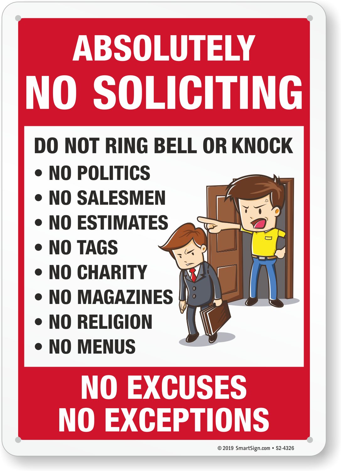 Lynch Sign 12 X 12 No Soliciting Sign Printed On More Durable Thicker Longer Lasting Styrene