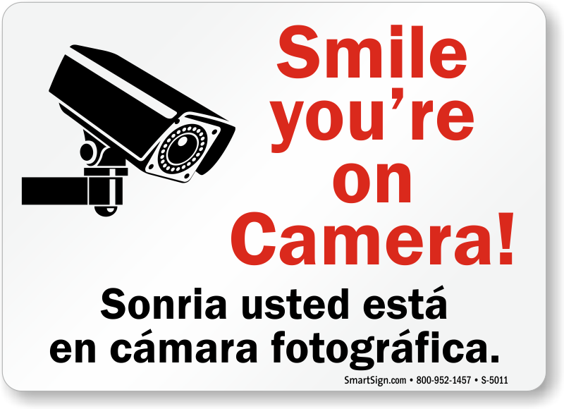 printable security camera sign