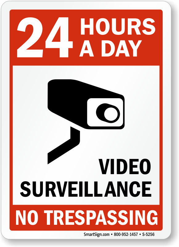 printable security camera signs