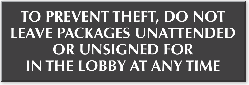 Due to Theft Please Donate During Operating Hours Only Sign, SKU