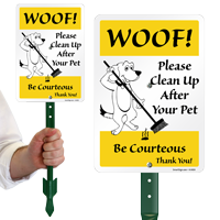 Be Courteous Pick Up Poop Sign Kit