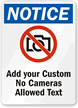 No Photography No Video Recording Sign, SKU: K-0207